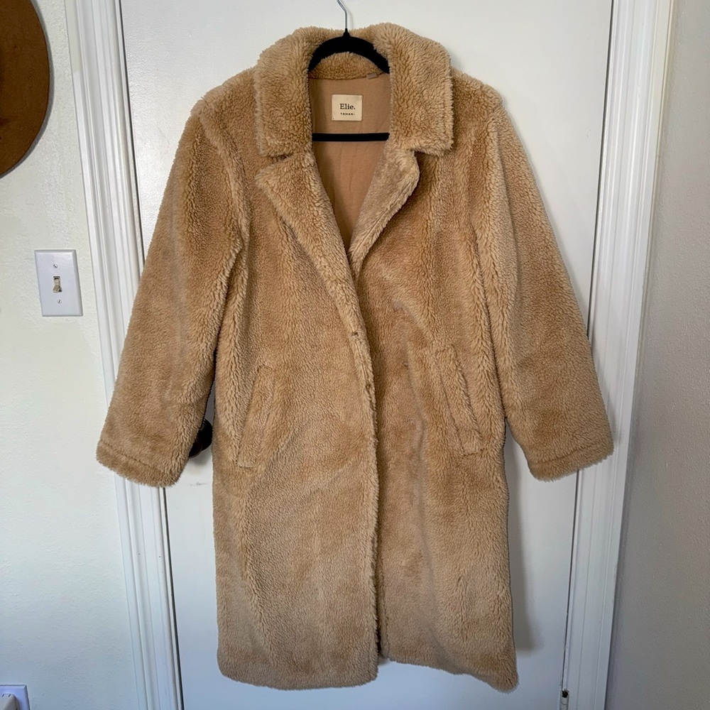 Elie Tahari Camel/Tan Teddy Coat